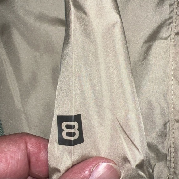 Layer 8 Men's Windbreaker Jacket Hooded Full Zip Green/Tan Size M $50 (K) - Picture 5 of 7